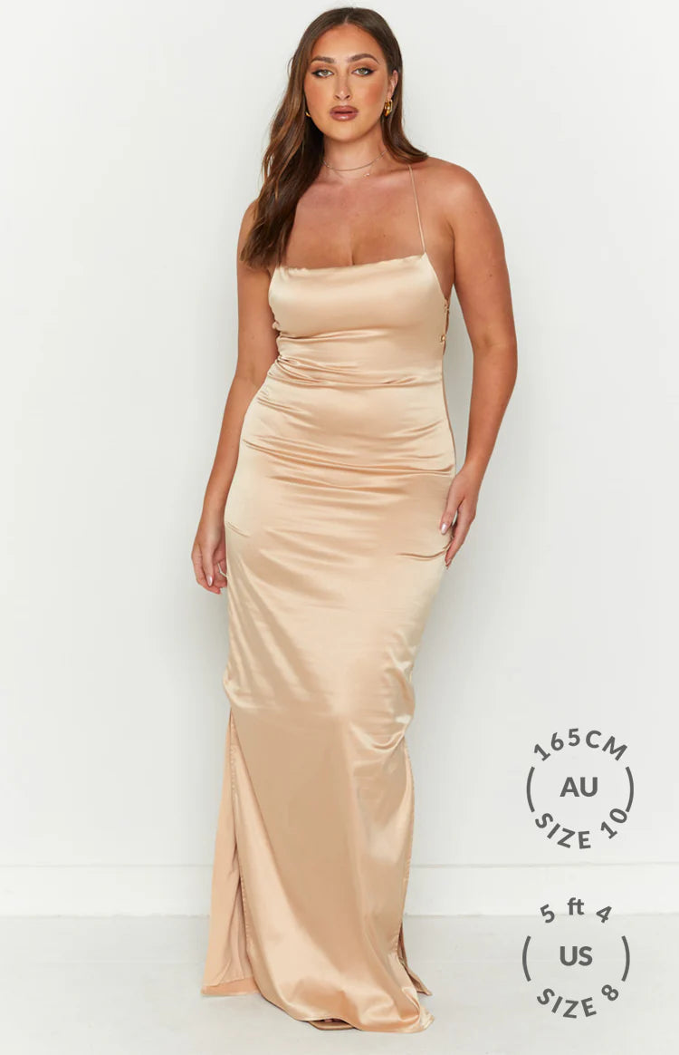 Manhattan Slip Formal Dress Champagne - XXL Manhattan Slip Formal Dress Champagne - XXL