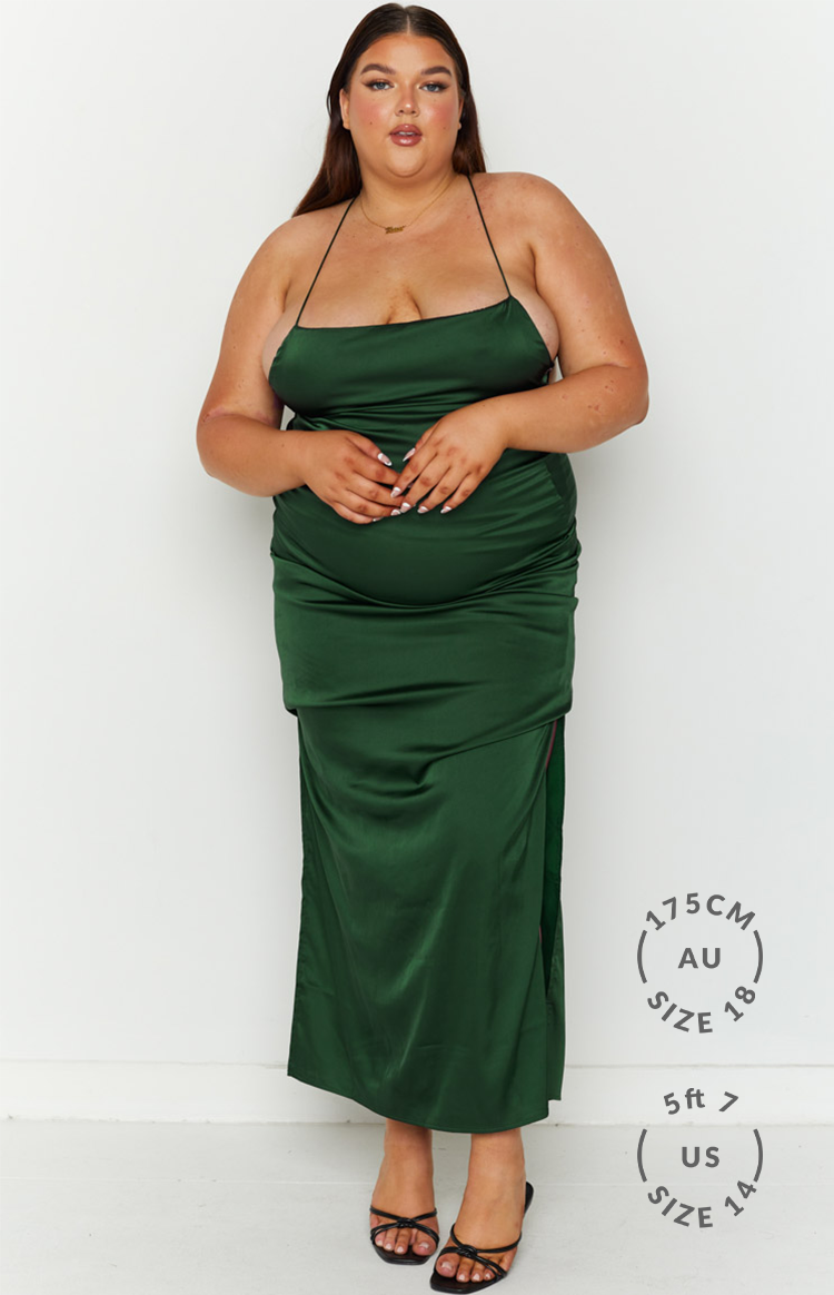 Manhattan Slip Formal Dress Emerald - S Manhattan Slip Formal Dress Emerald - S