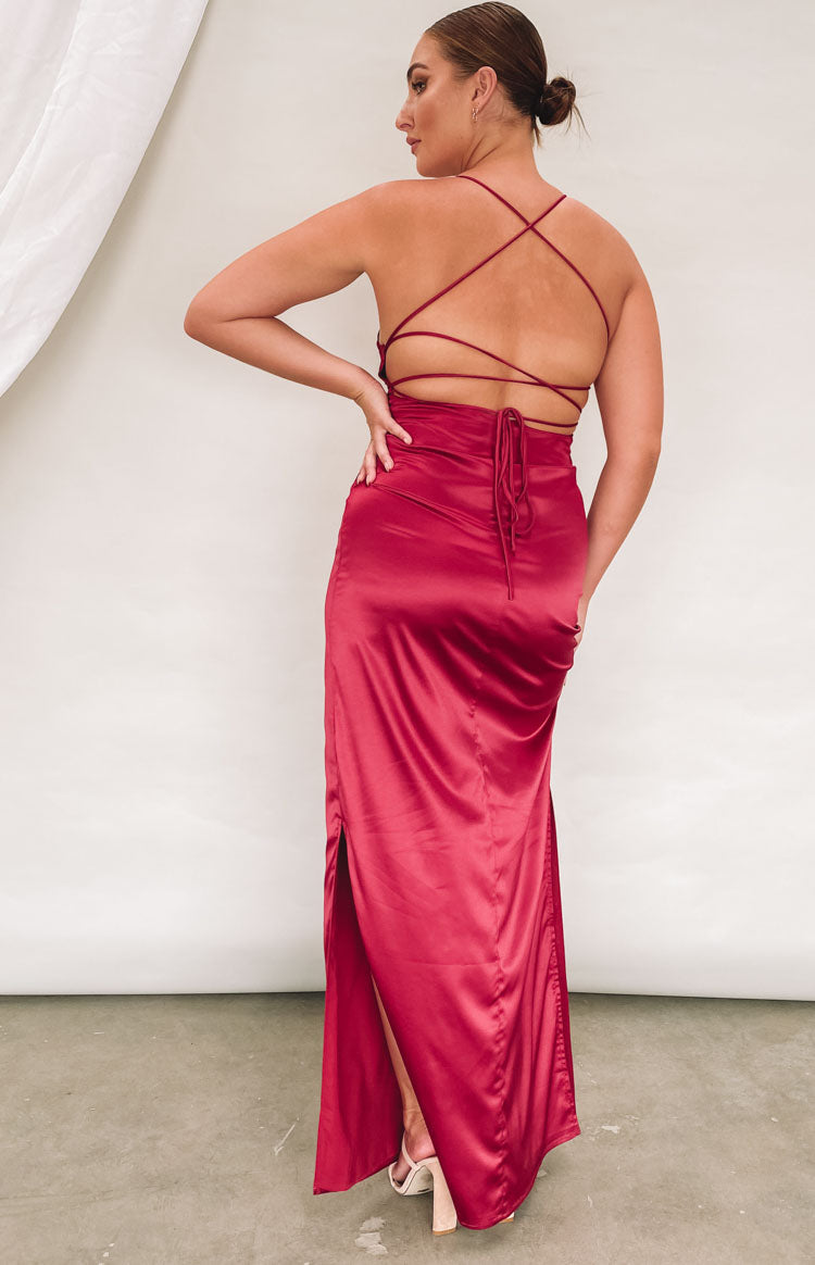 Manhattan Slip Formal Dress Wine - XS Manhattan Slip Formal Dress Wine - XS