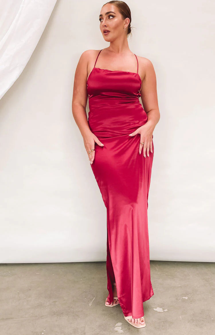 Manhattan Slip Formal Dress Wine - Xs Manhattan Slip Formal Dress Wine - Xs