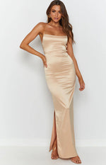 Manhattan Slip Formal Dress Champagne - XXL