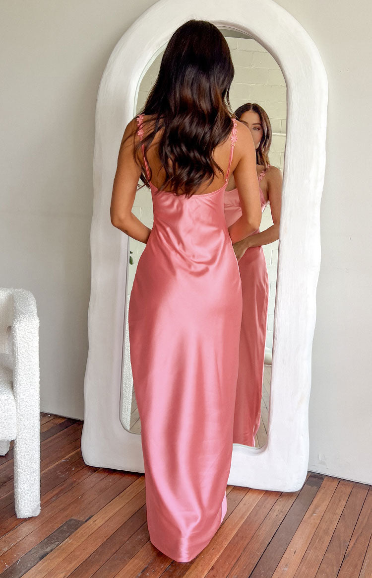Champagne Satin Pearl Pink Color Dress Marbelle Pink Satin Maxi Dress US 18 Beginning Boutique Exclusive Champagne Satin Pearl Pink Color Dress Marbelle Pink Satin Maxi Dress US 18 Beginning Boutique Exclusive
