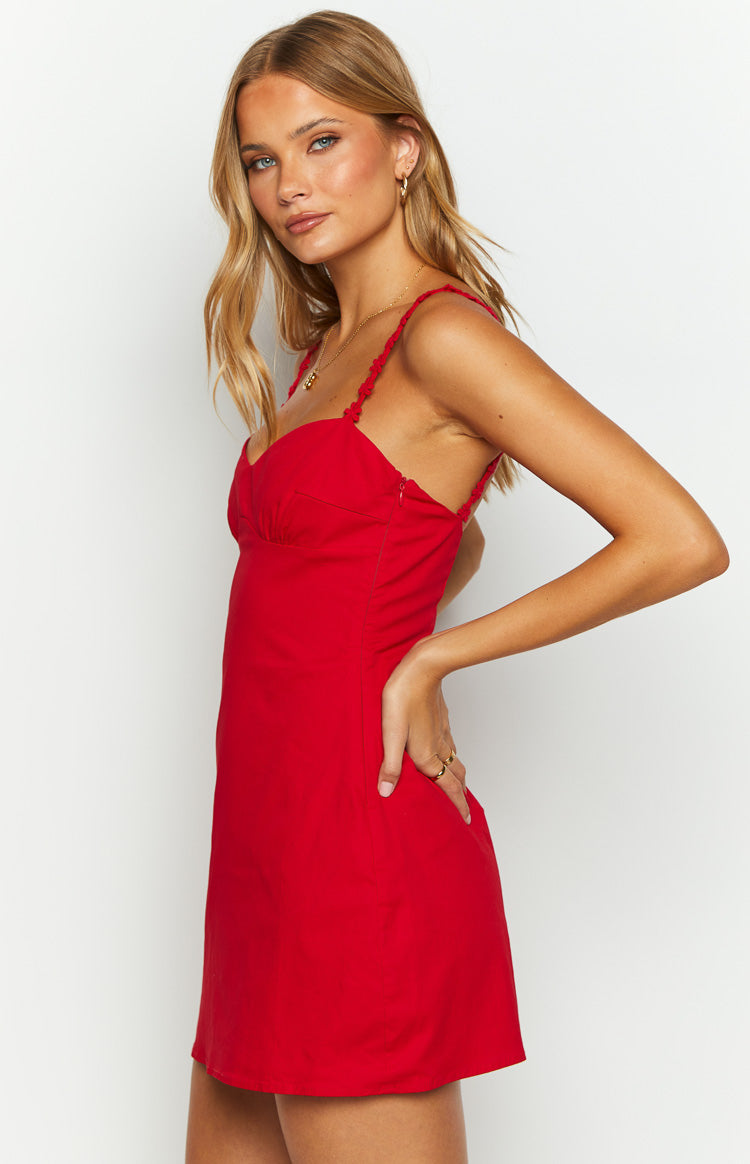Marbelle Red Mini Dress Image