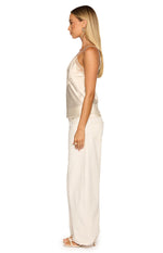 Marci Cream Satin Lace Cami Top Image