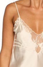 Marci Cream Satin Lace Cami Top Image