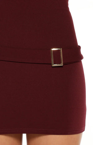 Marla Burgundy Micro Mini Dress