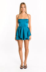 Marleen Teal Tie Back Party Playsuit Image