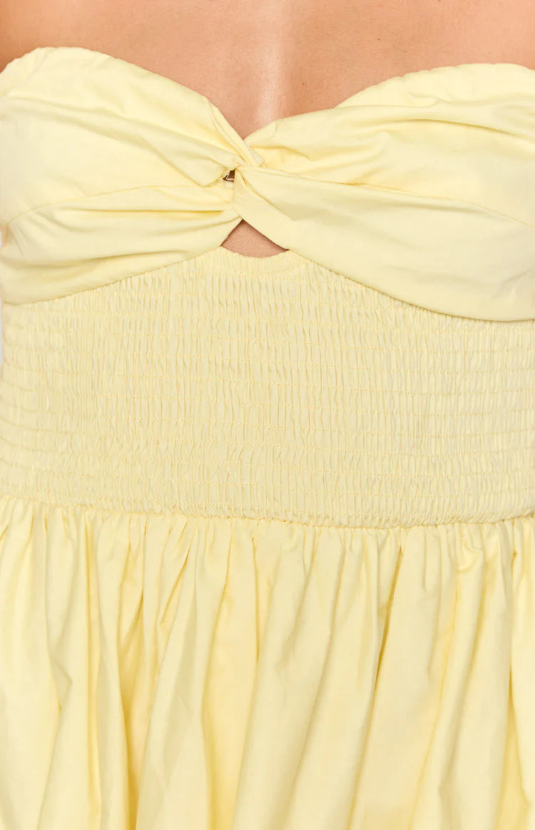 knee length dresses for ladies Matilda Yellow Mini Dress - US 10