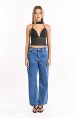 Maye Black Polka Dot Top Image