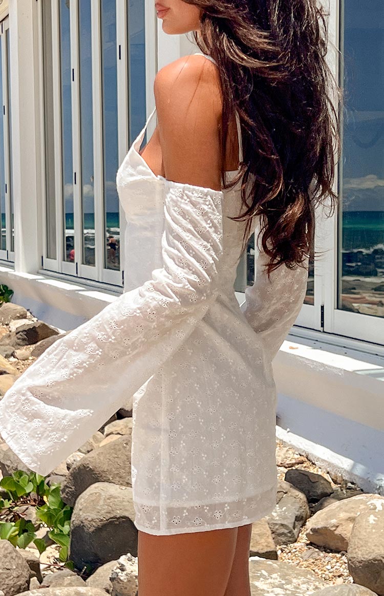 Miami White Mini Dress - US 10 | Beginning Boutique Exclusive Miami White Mini Dress - US 10 | Beginning Boutique Exclusive