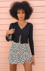 Milan Mini Skirt Leopard Image