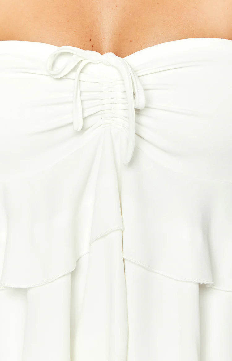 Miller White Strapless Mini Dress - US 8 | Beginning Boutique Exclusive Miller White Strapless Mini Dress - US 8 | Beginning Boutique Exclusive