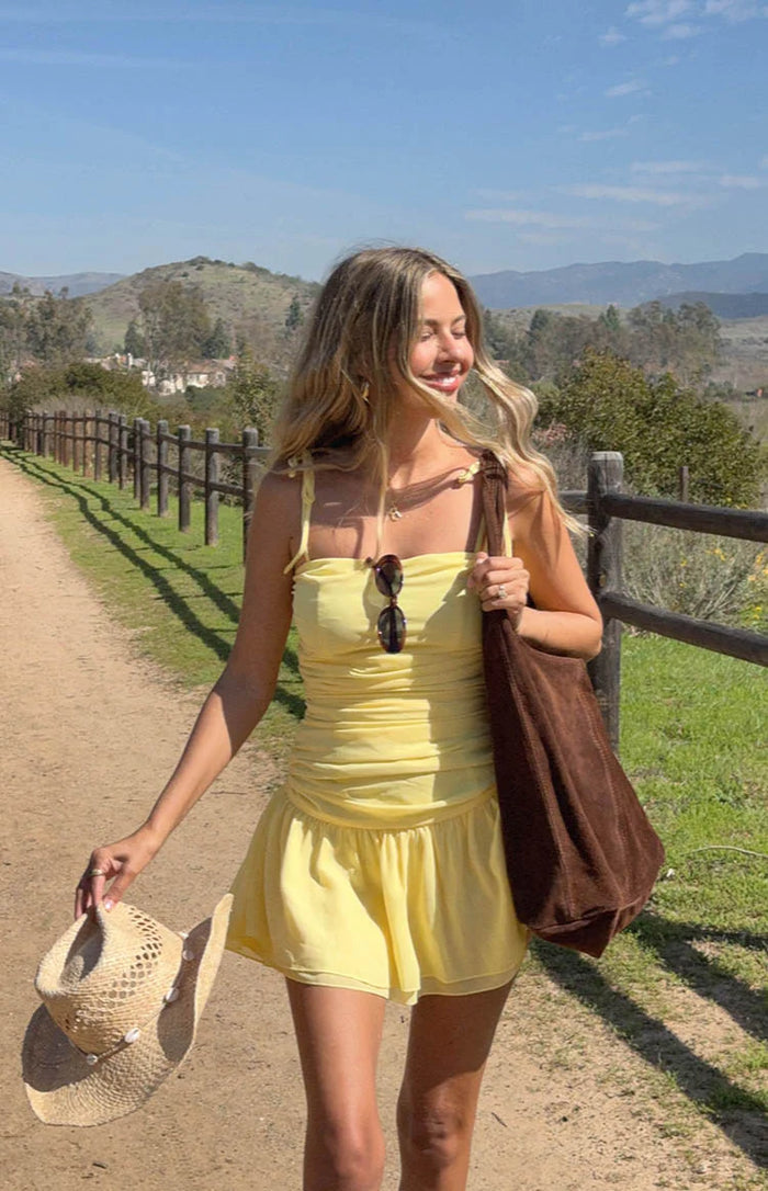 Milly Yellow Mini Dress | Beginning Boutique US