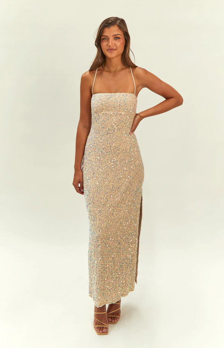 Miranda Gold Velvet Formal Maxi Dress - US 14 | Beginning Boutique Exclusive Miranda Gold Velvet Formal Maxi Dress - US 14 | Beginning Boutique Exclusive