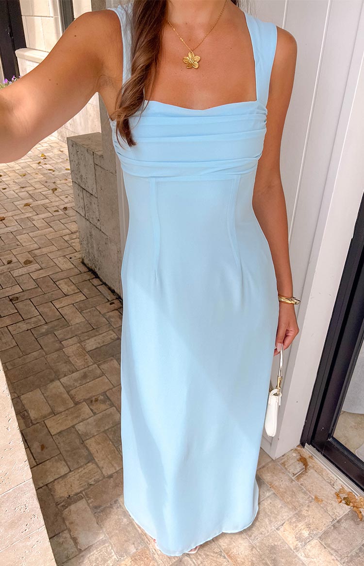 sachin and babi light blue dress Dusky Blue Maxi Dress main image 0