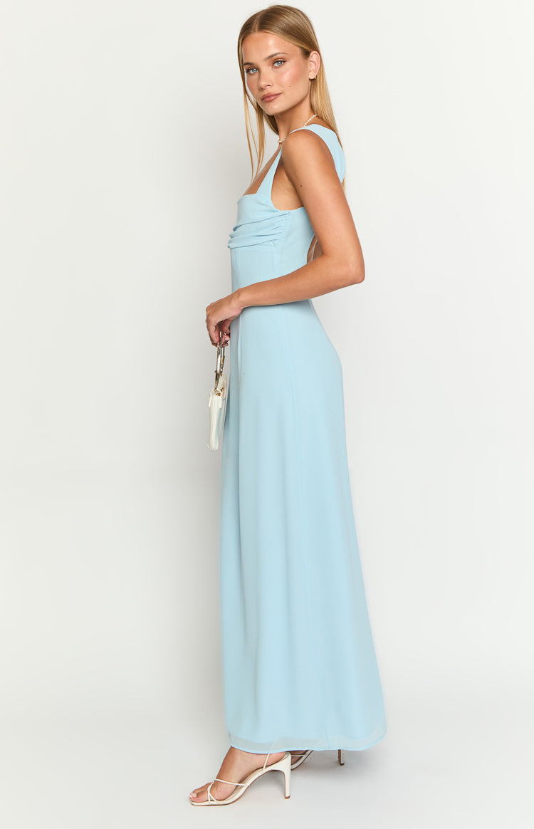 Misty Light Blue Maxi Dress – Beginning Boutique US