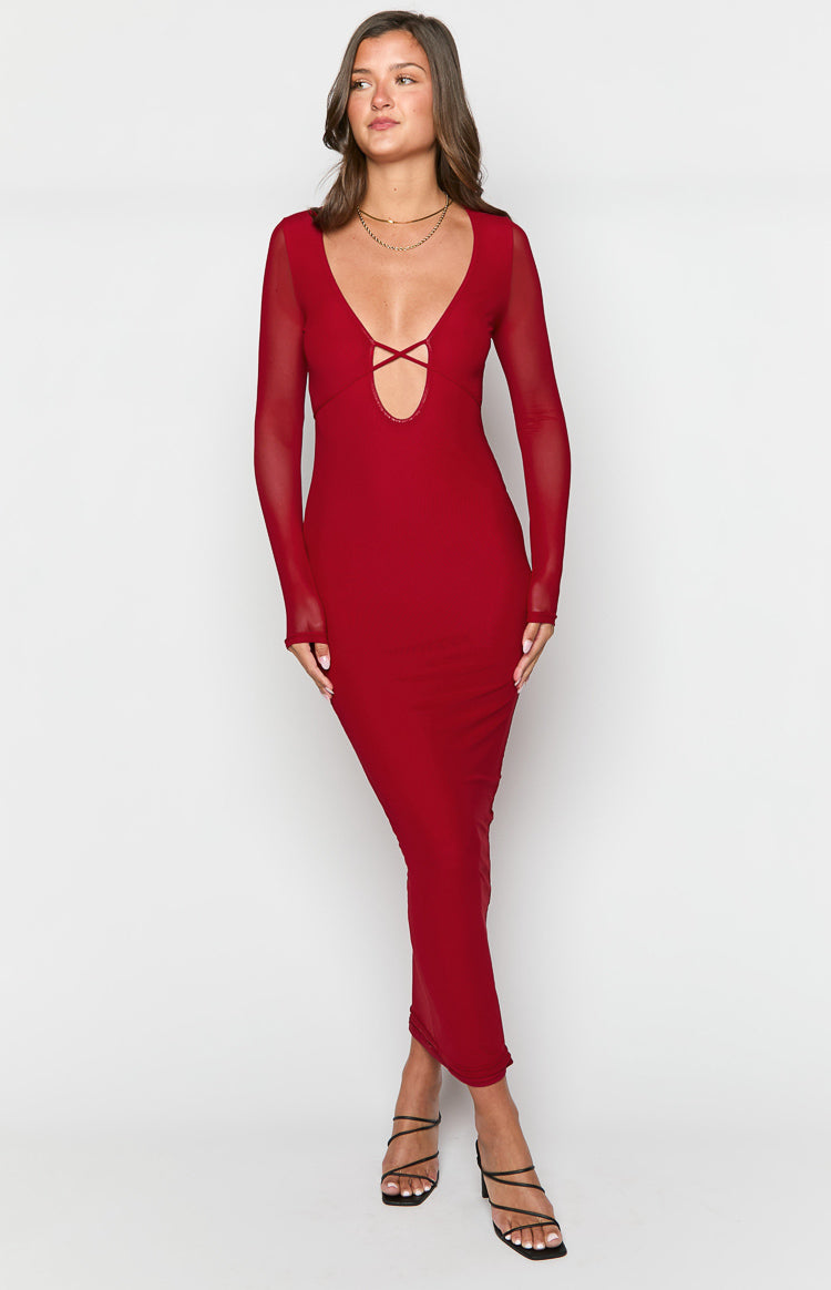 Monni Red Maxi Dress - US 4