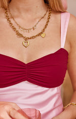 Morgan Pink Contrast Party Mini Dress Image