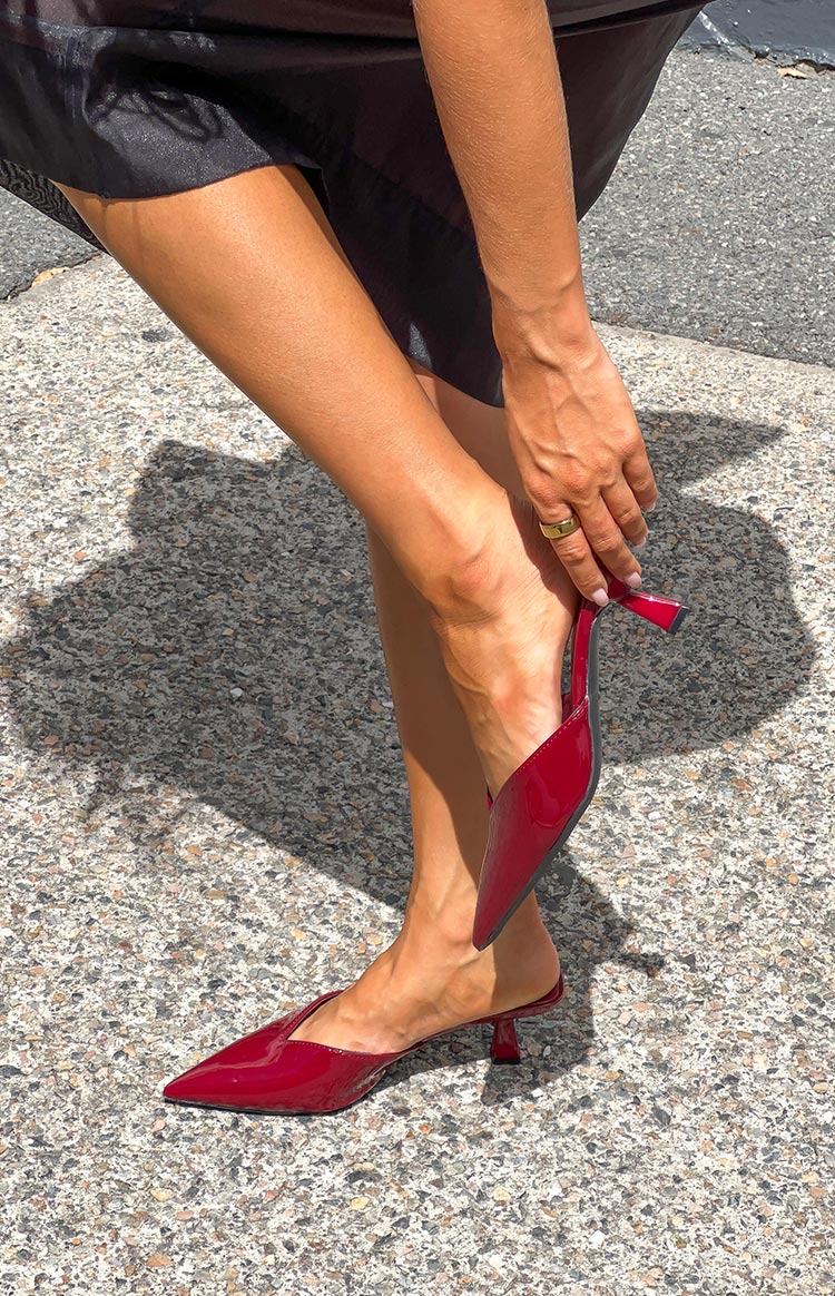 CHALLENGER RED HEELS TEE 新品未使用　XL Morley Cherry Red Patent Mule Heels | Beginning Boutique US