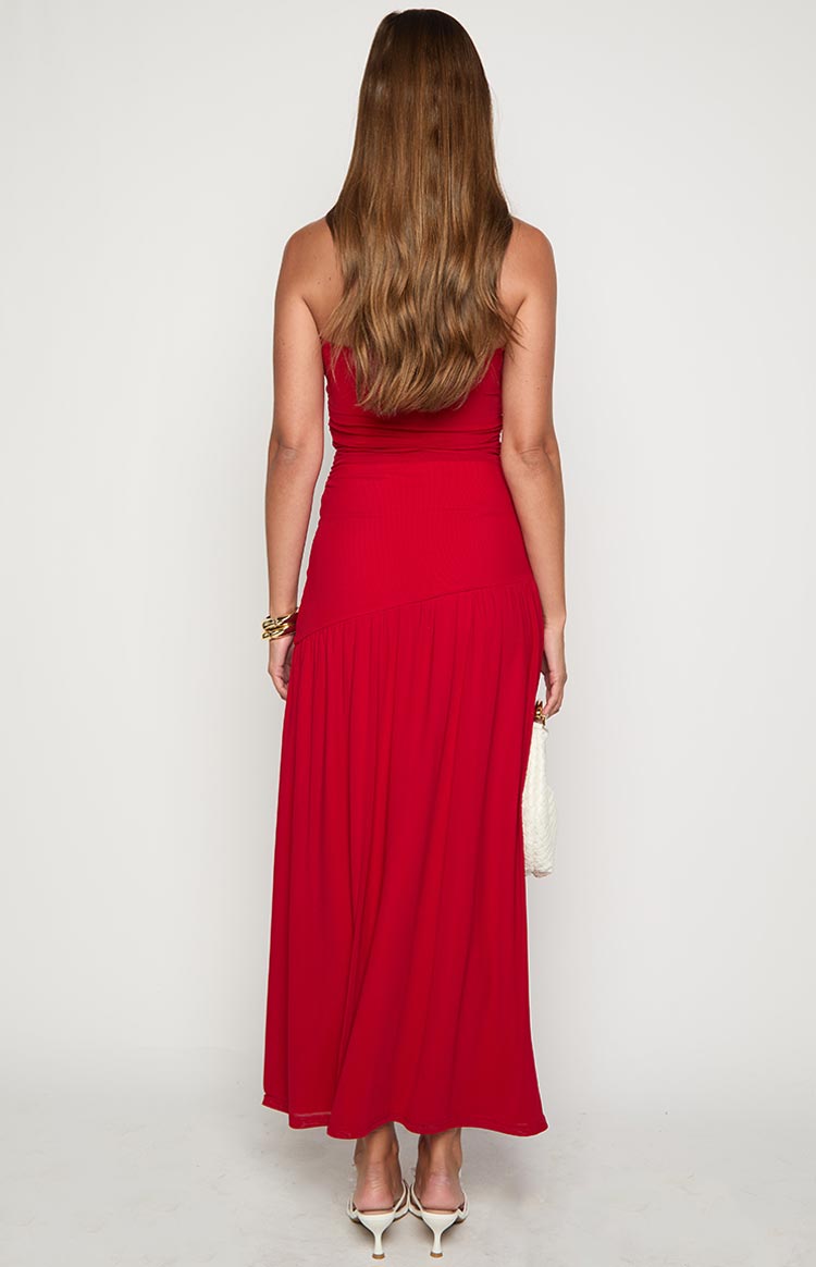 Morrigan Red Strapless Maxi Dress - US 4 | Beginning Boutique Exclusive Morrigan Red Strapless Maxi Dress - US 4 | Beginning Boutique Exclusive
