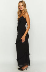 Naomi Black Chiffon Maxi Dress – Beginning Boutique US