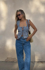 Neevie Black Gingham Tie Top Image