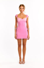 Nusa Pink Cap Sleeve Mini Dress Image
