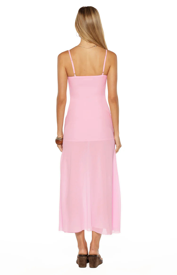 Oaklee Light Pink Embroidered Midi Dress - US 10 | Beginning Boutique Exclusive Oaklee Light Pink Embroidered Midi Dress - US 10 | Beginning Boutique Exclusive