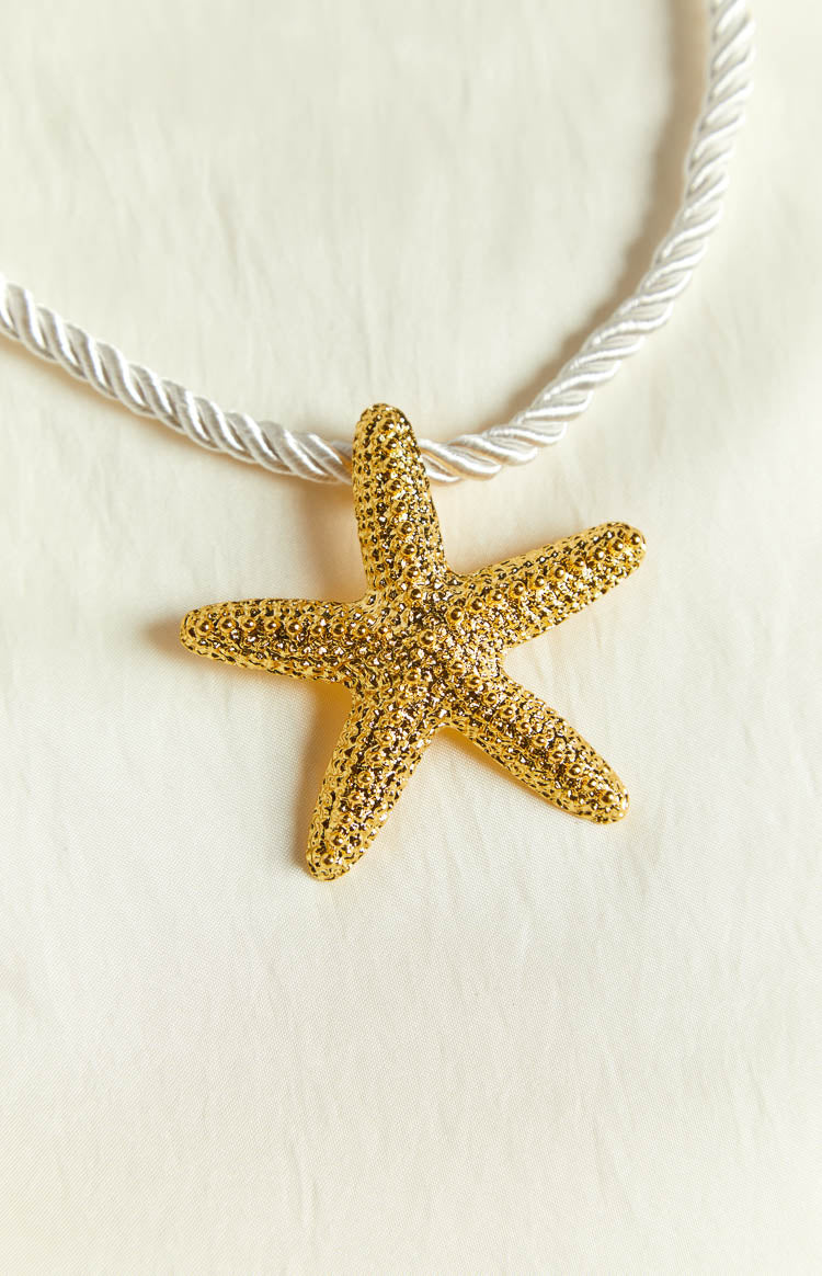 Oceans Jewel Yellow Starfish Pendant Necklace Image