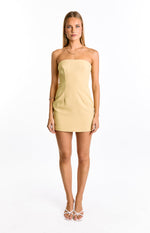 Oliva Butter Yellow Strapless Mini Dress Image