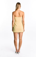 Oliva Butter Yellow Strapless Mini Dress Image