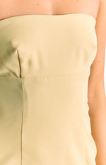 Oliva Butter Yellow Strapless Mini Dress Image