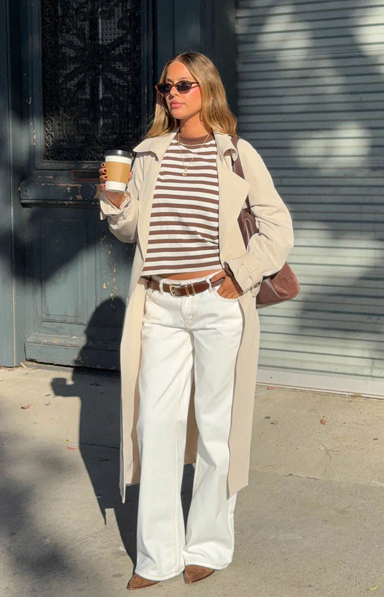 Orla Cream Belted Trench Coat