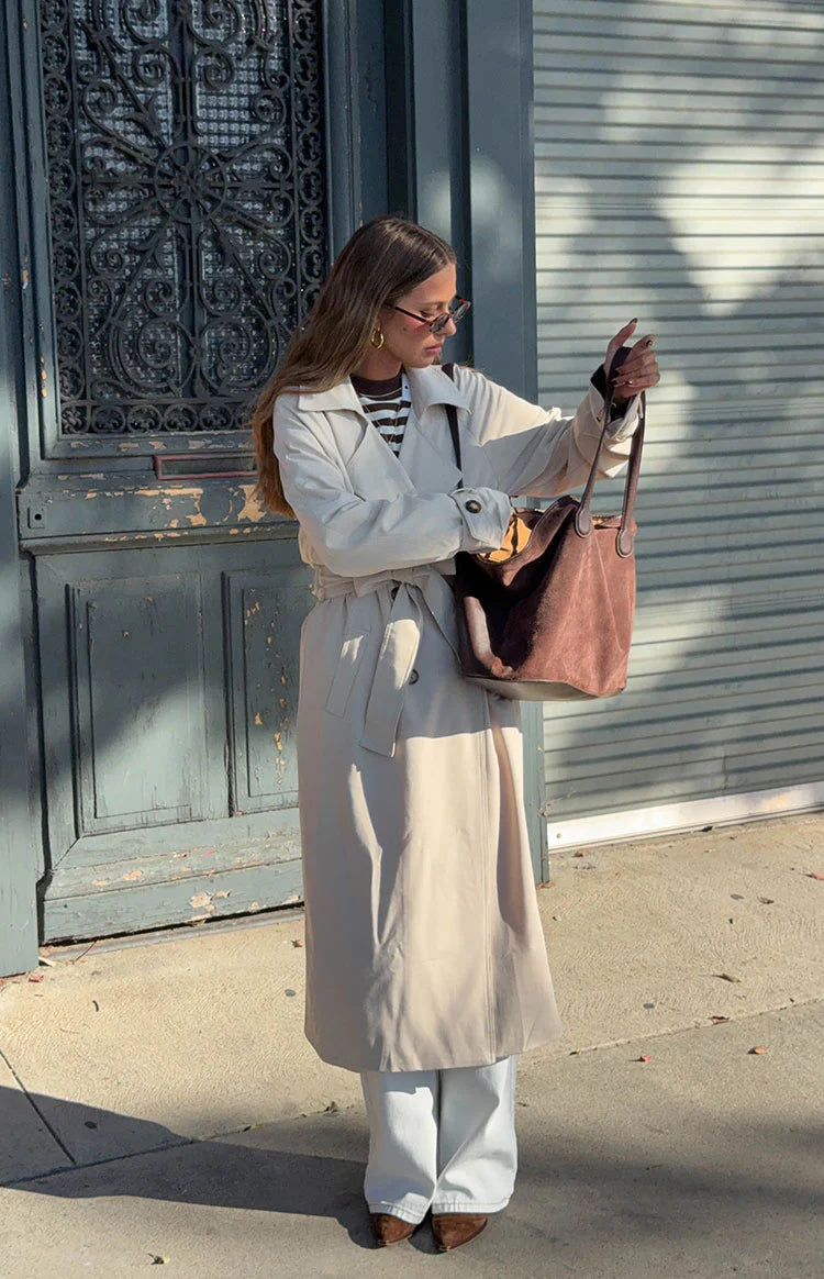 Orla Cream Belted Trench Coat