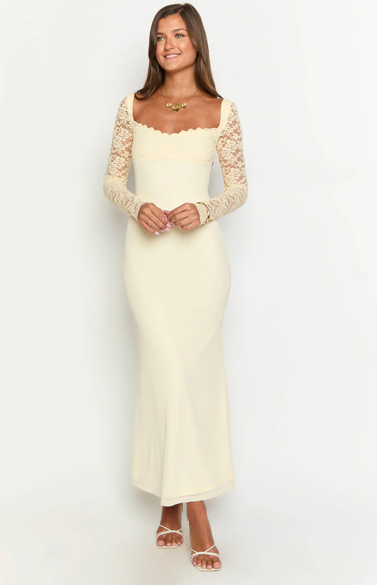 Orlanda Cream Maxi Dress Orlanda Cream Maxi Dress