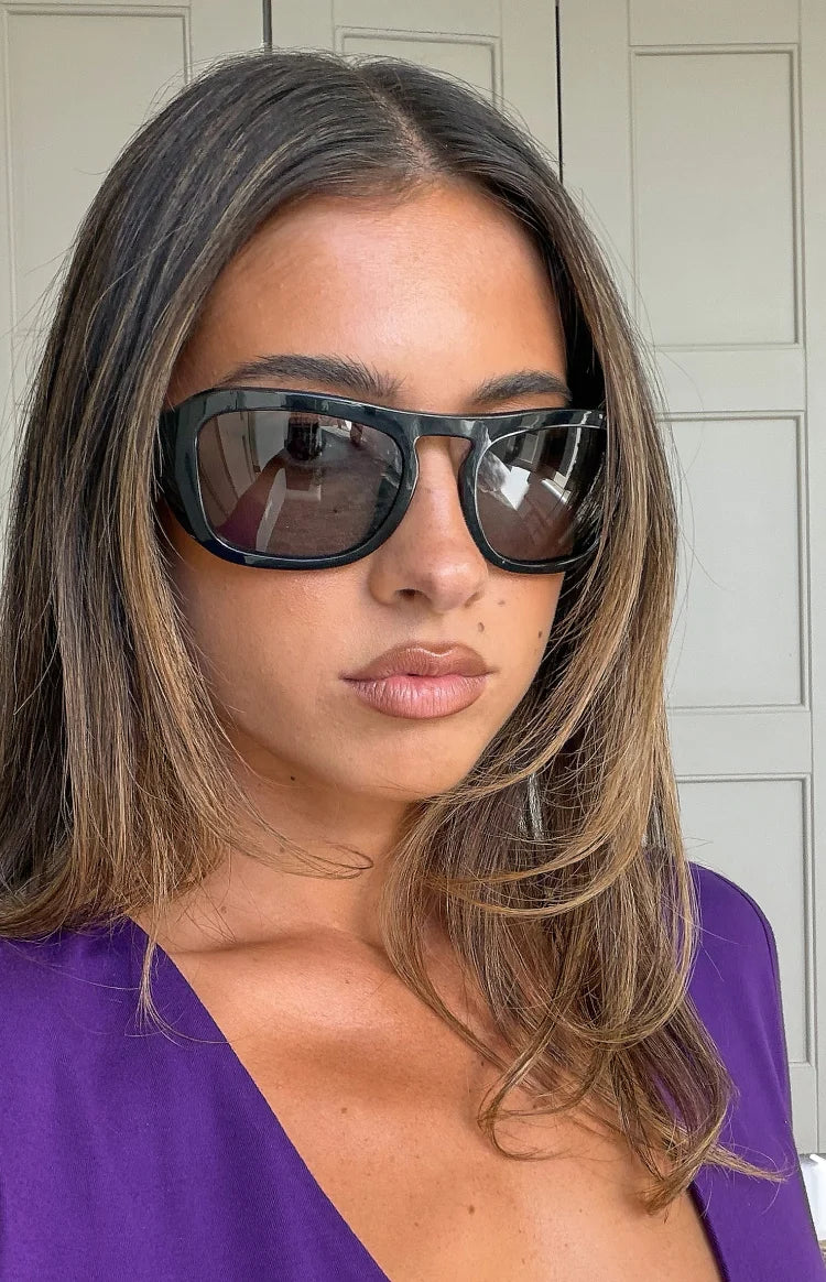 Otra Eyewear Charis Black Oversized Sunglasses