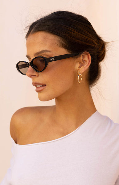 Otra Eyewear Ivy Black Olive Cat Eye Sunglasses | Beginning