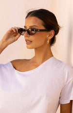 Otra Eyewear Ivy Black Olive Cat Eye Sunglasses Image