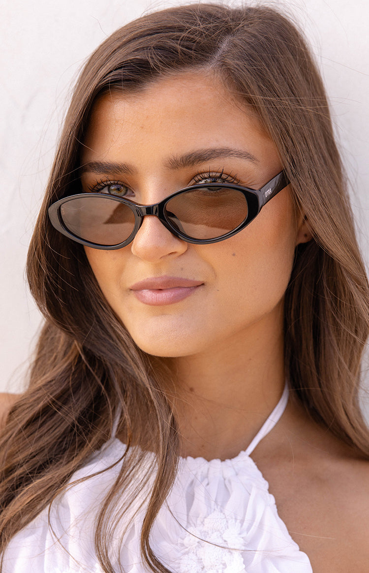 Otra Eyewear Ivy Black Olive Cat Eye Sunglasses Image