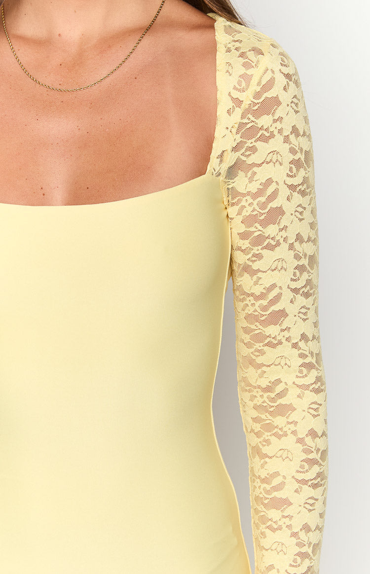 Paityn Yellow Lace Maxi Dress | Beginning Boutique US