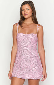Penny Lane Pink Sequin Mini Dress