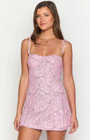 Penny Lane Pink Sequin Mini Dress