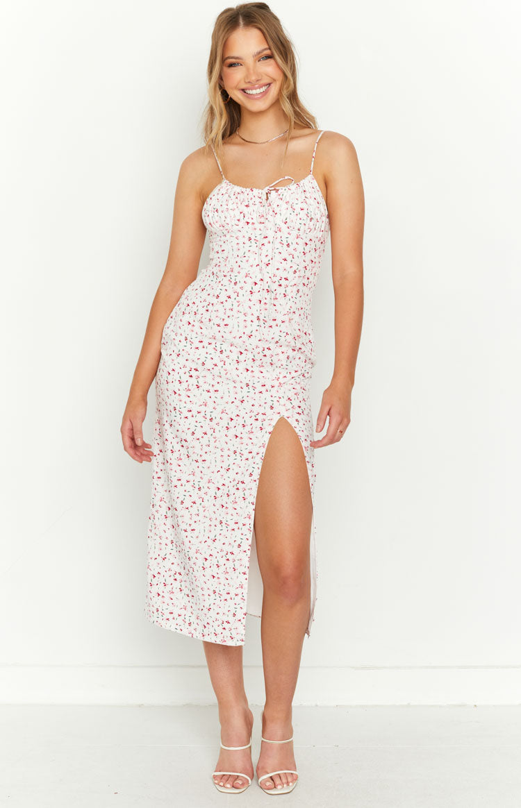 paloma white babydoll midi dress Paloma White Floral Midi Dress - US 18