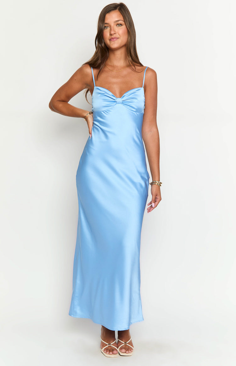 Panko Blue Maxi Dress - US 6 | Beginning Boutique Exclusive Panko Blue Maxi Dress - US 6 | Beginning Boutique Exclusive