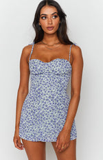 Penny Lane Dress Blue Floral – Beginning Boutique US