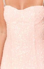 Penny Lane Light Pink Sequin Mini Dress