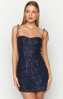 Penny Lane Navy Sequin Mini Dress - US 4 | Beginning Boutique Exclusive Penny Lane Navy Sequin Mini Dress - US 4 | Beginning Boutique Exclusive