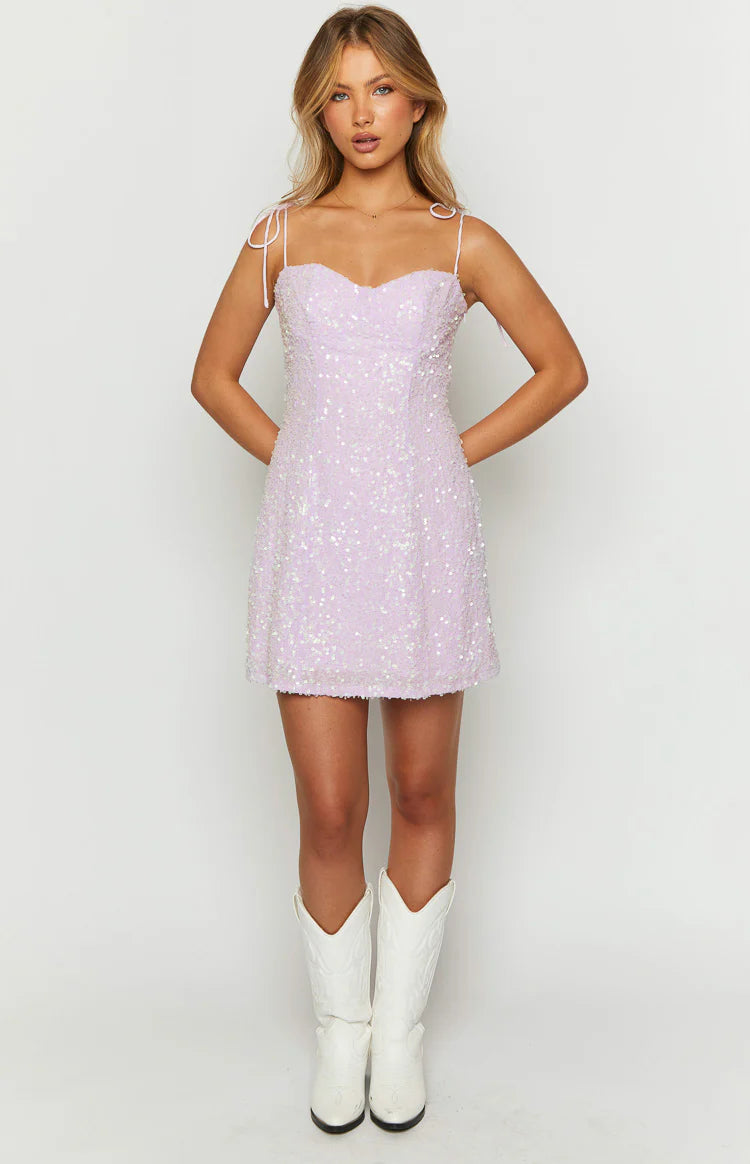 Penny Lane Purple Sequin Mini Dress - US 2 | Beginning Boutique Exclusive Penny Lane Purple Sequin Mini Dress - US 2 | Beginning Boutique Exclusive