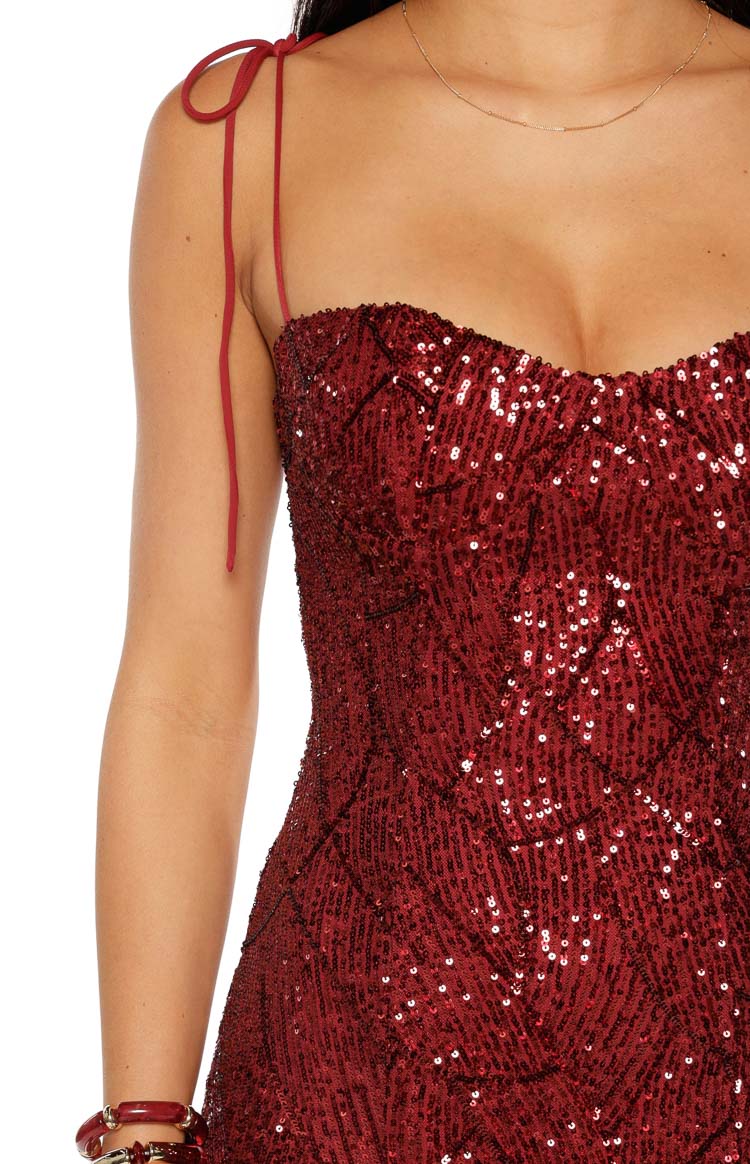 Penny Lane Red Sequin Mini Dress