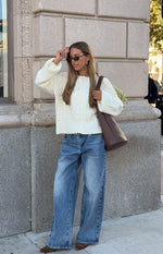 Percy Cream Cable Knit Cardigan Image